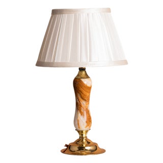 Onyx and Polished Brass Table Lamp by Marmo Lusso For Sale