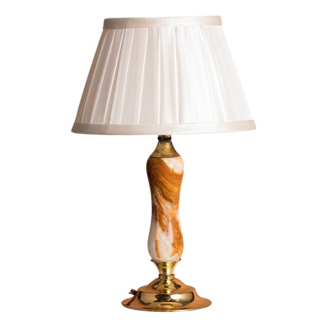 Onyx and Polished Brass Table Lamp by Marmo Lusso For Sale