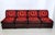 Italian Brown Lounge Chairs with Orange Red Spiral Motifs, 1970s, Set of 4 For Sale - Image 12 of 15