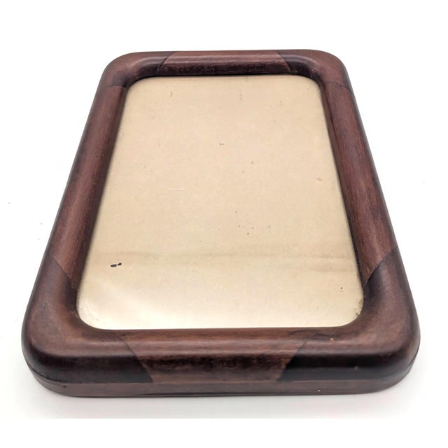 Coffee 1970s Rosewood 4.5" X 6.5" Photograph Frame For Sale - Image 8 of 10