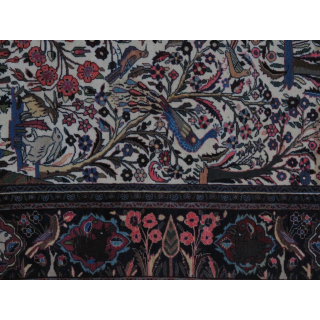 1920s Antique Tree of Life Persian Kashan Rug - 4′1″ × 6′6″ For Sale In New York - Image 6 of 8