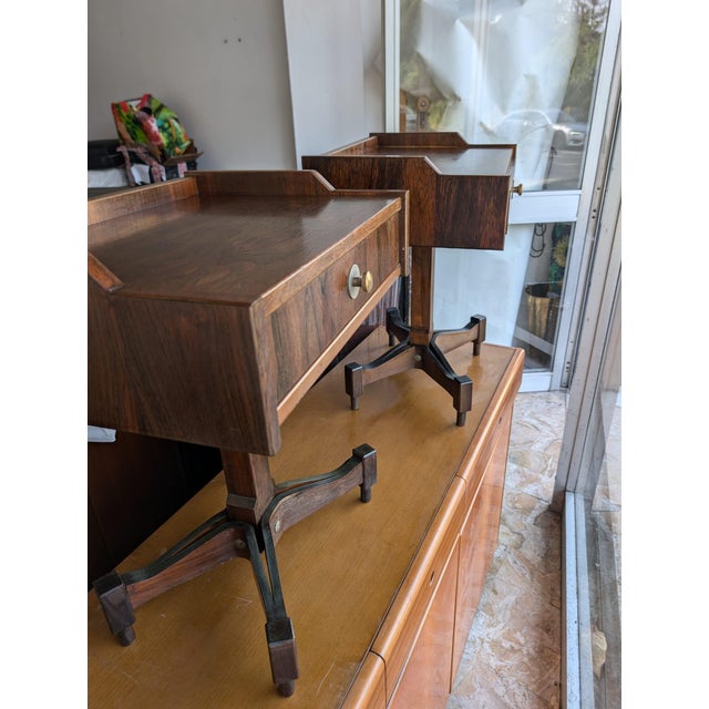 Mid-Century Rosewood Set of Side Tables by Claudio Salocchi for Sormani, 1960s, Set of 2 For Sale - Image 11 of 13