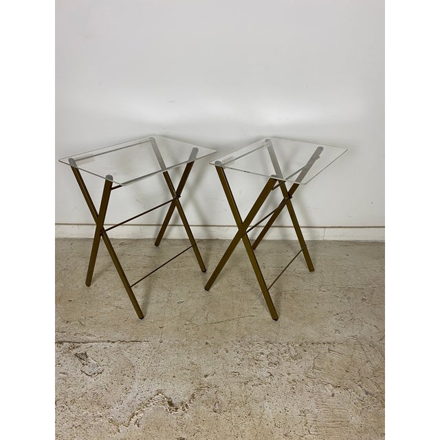 Mid 20th Century Vintage Acrylic Tv Trays Set of 2 Chairish