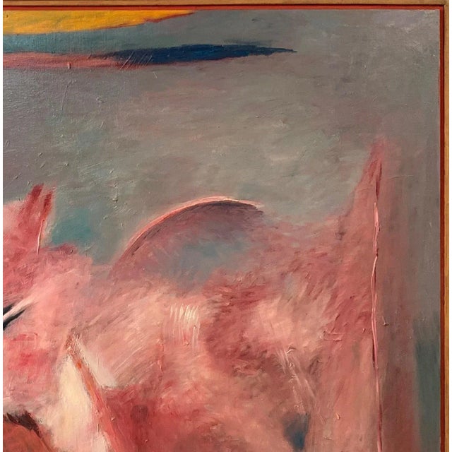 Abstract 1994 Mixed Media Abstract Painting "Visitation" For Sale - Image 3 of 6