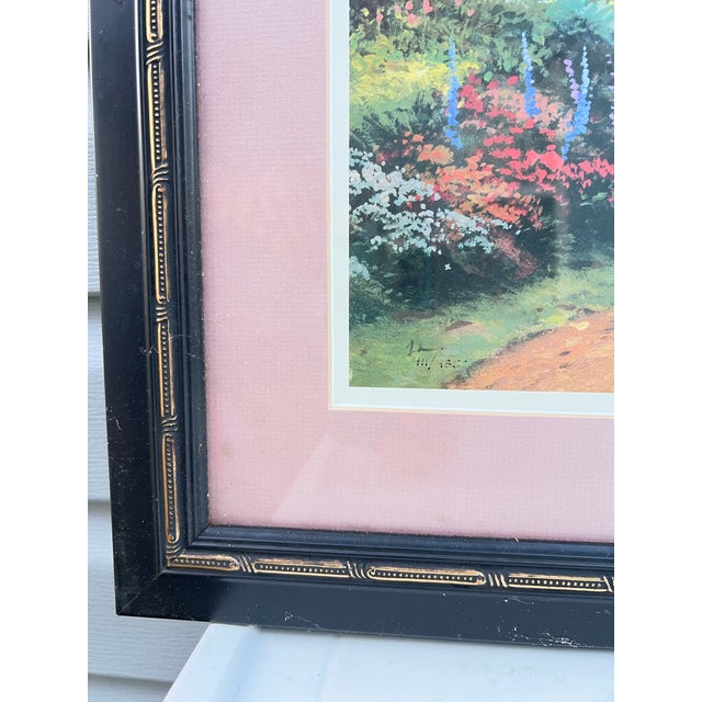Framed Landscape “Morning Dogwood” Framed Limited Edition Signed For Sale - Image 4 of 8