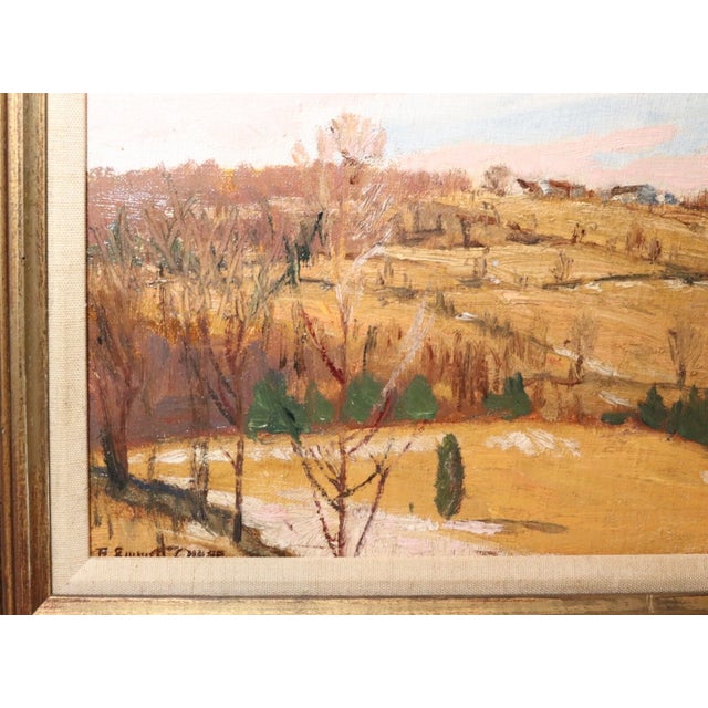 Abstract Expressionism Vintage R. Emmett Owen Farm Land Landscape Abstract Expressionism Oil Painting For Sale - Image 3 of 12