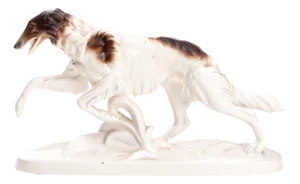 Russian Faience Greyhound Borzoj from Katzhütte Hertwig, 1920s