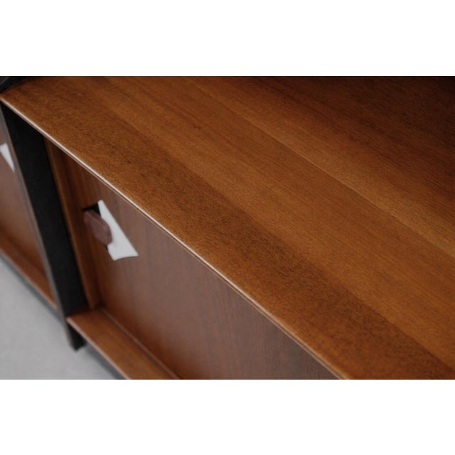 Mid-Century Danish Modern Teak Buffet with Hand-Painted Pattern, 1950s For Sale - Image 15 of 17