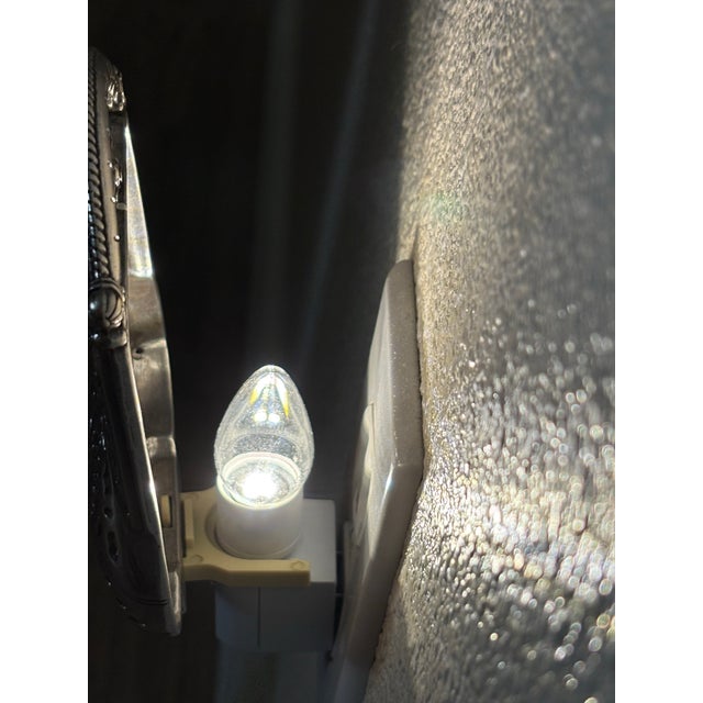 Mid-Century Modern Vintage Moroccan Style Purse Pewter Night Light For Sale - Image 3 of 4