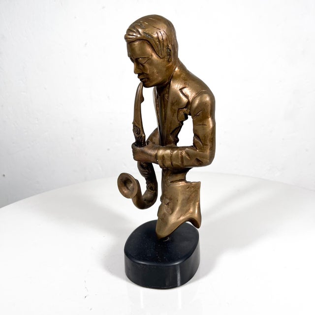 Vintage Jazz Player Saxaphone Musician Sculpture Figurine For Sale - Image 13 of 13