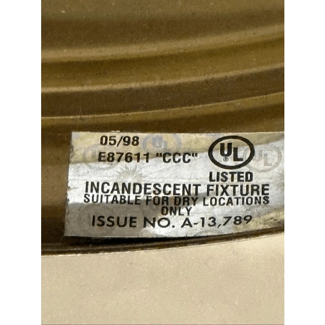 Mid 20th Century Vintage Victorian Style Solid Brass 3 Light Wired Flush Mount Ceiling Light Fixt For Sale - Image 5 of 8