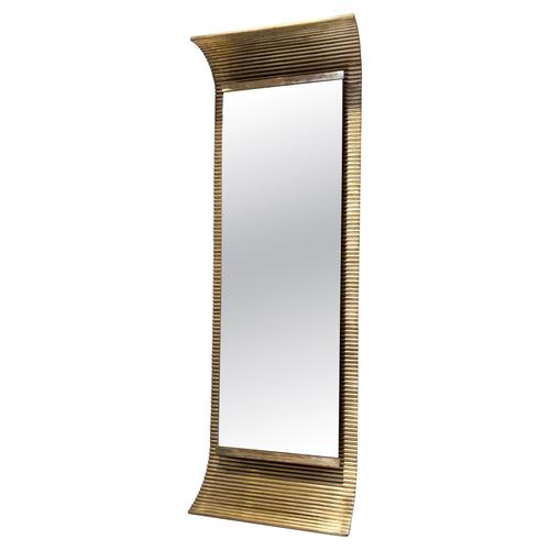 Metal Mirror attributed to Ettore Sottsass for Santambrogio e De Berti, 1950s For Sale - Image 7 of 7