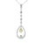 This 14K White Gold Diamond and Lemon Quartz Drop Pendant is an exquisite combination of vibrant gemstones and dazzling...