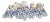 Mid-20th Century House of Prill Blue Onion Porcelain Flatware, 49 Pieces For Sale