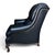 Animal Skin Hancock & Moore Deep Navy Blue Leather Wingback Armchair With Ball and Claw Feet For Sale - Image 7 of 9