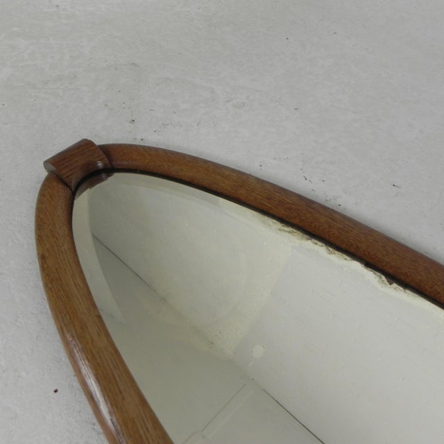 1950s Gold Oval Mirror with Faceted Edge, 1950s For Sale - Image 5 of 13