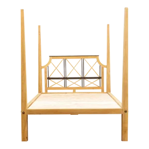 Bleached Farmhouse Queen Poster Bed