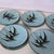 Antique French Turquoise Earthenware Dessert Set, 1890s, Set of 12 For Sale - Image 3 of 18