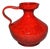 Italian Red Glazed Ceramic Vase, 1960s For Sale