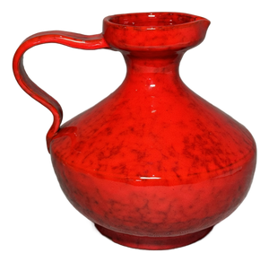 Italian Red Glazed Ceramic Vase, 1960s