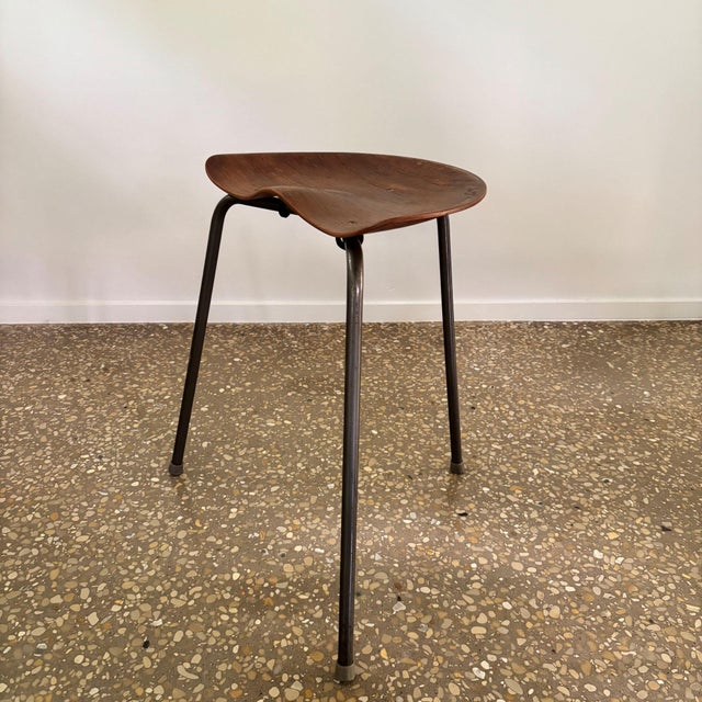 Tripod Stool by Astor Glibstrup for Frederikssund Mobelfabrik, Denmark, 1950s For Sale - Image 4 of 12