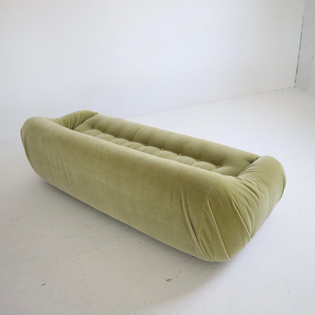 Italian 1970s Mohair Sofa For Sale - Image 3 of 7