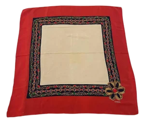 Elegant 1980s Silk French Carré Scarf by Chanel