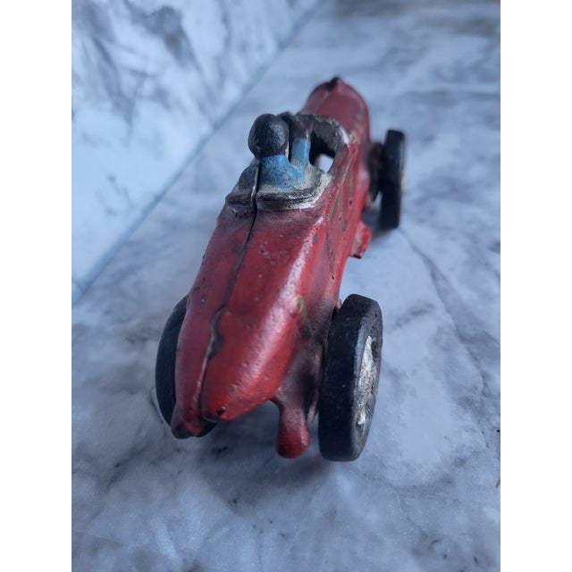 Antique Cast Iron Racer Car For Sale - Image 4 of 11