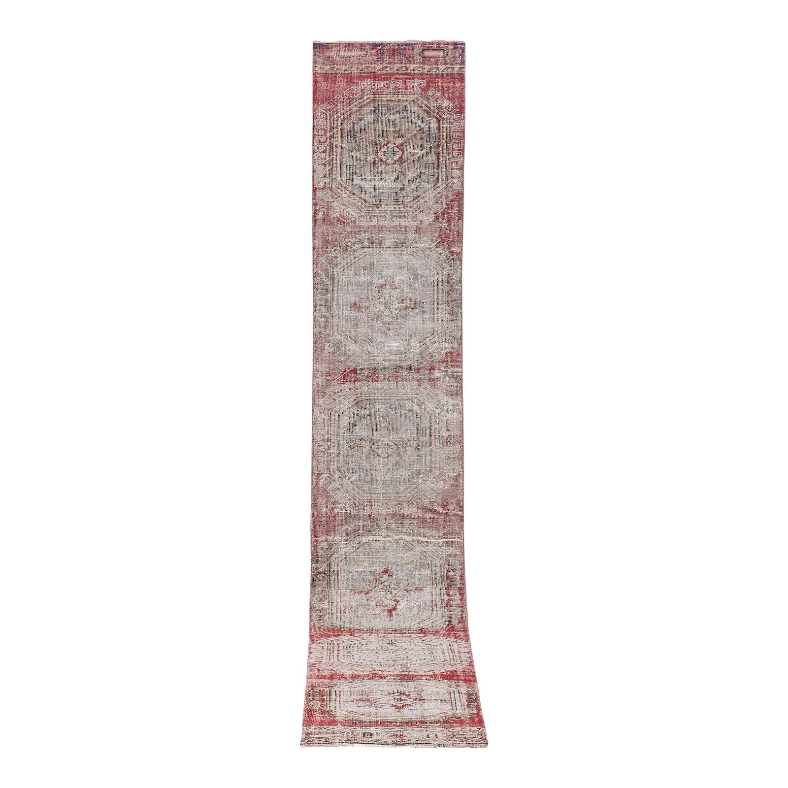 1960s Turkish Oushak Rug Runner 2'6'' X 16'6'' | Chairish