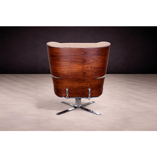 Brazilian Modern "Paulistana" Armchair With Ottoman by Jorge Zalszupin, C. 1959 For Sale - Image 14 of 15