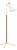 Brass and Leather Floor Lamp by Hans Bergström for Ateljé Lyktan, 1940s For Sale