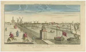 Basset, Optica View Amsterdam Hogesluis & Amstel Locks, 1770, Print