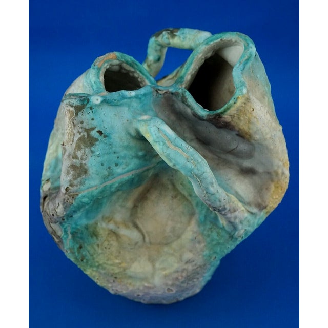 Acid-Treated Majolica Ceramic Vase by Icav Icam Giordano Vietri, Italy, 1930s For Sale - Image 12 of 18