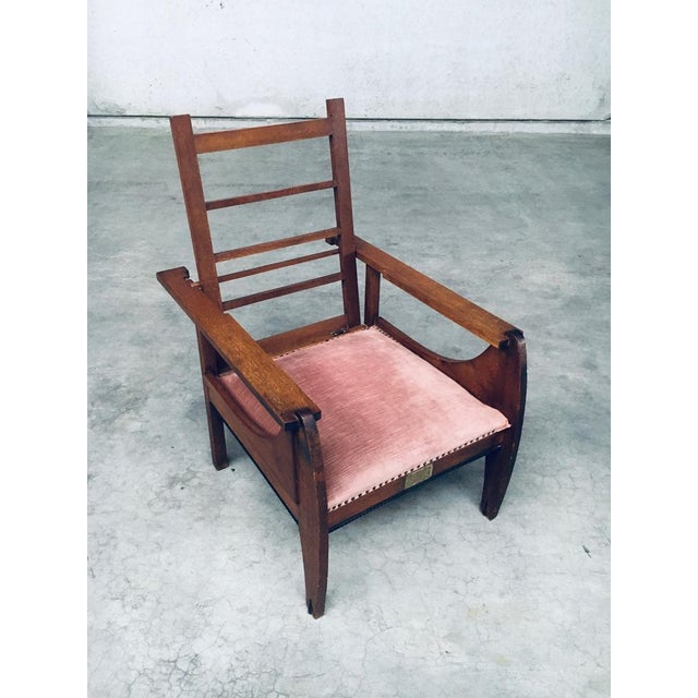 Dutch Art Deco Modernist Reclining Grand Armchair, Netherlands, 1920s For Sale - Image 12 of 18