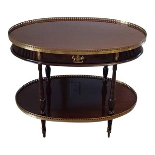 Italian Mid-Century Mahogany Serving Trolley For Sale