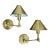 Ralph Lauren Anette Single Arm Library Sconce in Natural Brass, a Pair For Sale