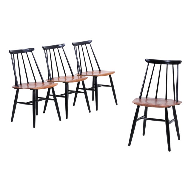 Vintage Fanett Teak Chairs by Lmari Tapiovaara, Set of 4 For Sale