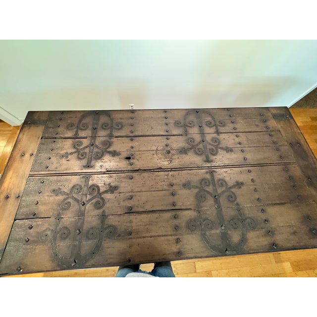 500 Year-Old Stunning Church Door Dining Room Table For Sale In Cleveland - Image 6 of 8