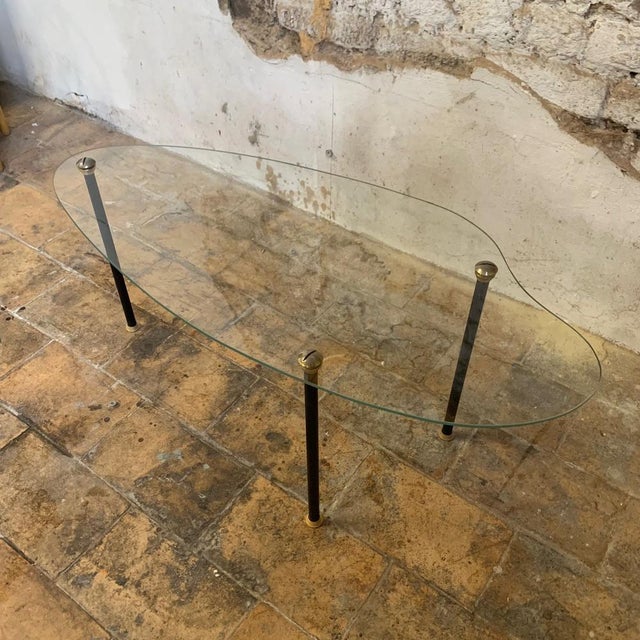 Glass and Metal Coffee Tables in the style of Edoardo Paoli, 1950s, Set of 2 For Sale - Image 16 of 18