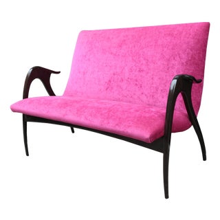 1950s Sculptural Italian Mid-Century Settee by Malatesta and Mason For Sale
