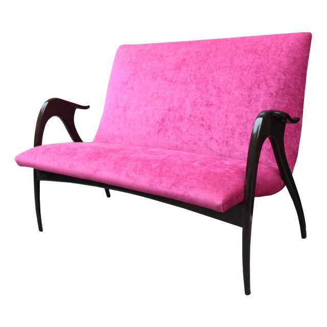 1950s Sculptural Italian Mid-Century Settee by Malatesta and Mason For Sale