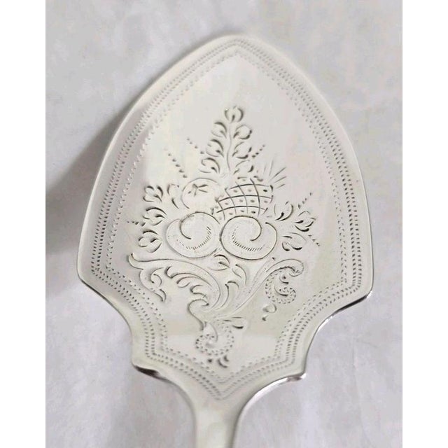 Metal Antique Edwardian Sterling Silver Preserve Spoon, Sheffield, 1902 For Sale - Image 7 of 15