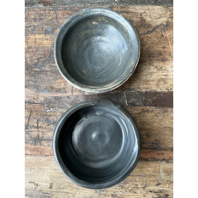 Mid-Century Modern ]Vintage Original Studio Pottery Bowls - Set of 2 For Sale - Image 3 of 12