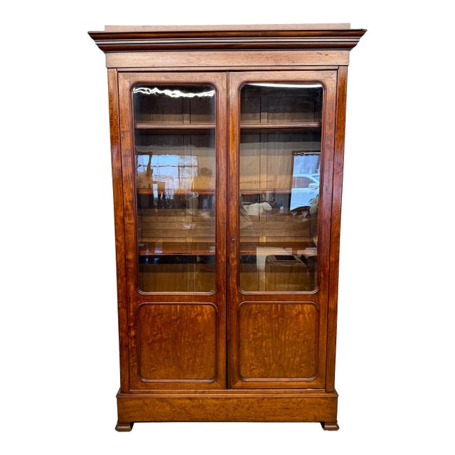 19th C French Louis Philippe Style Bibliothèque or Bookcase For Sale