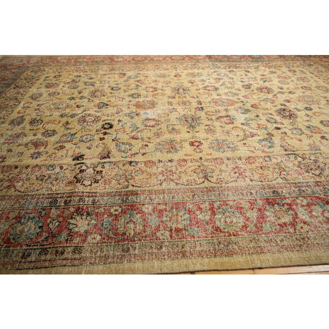 Traditional Vintage Distressed Tabriz Carpet - 8'4" x 11'10" For Sale - Image 3 of 12