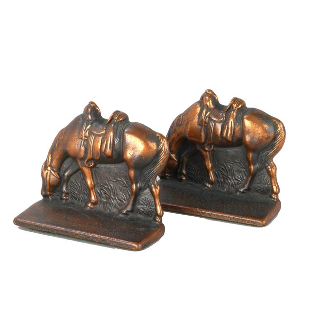 Vintage Verona Cast Iron Bronze Bookends Pair Chairish