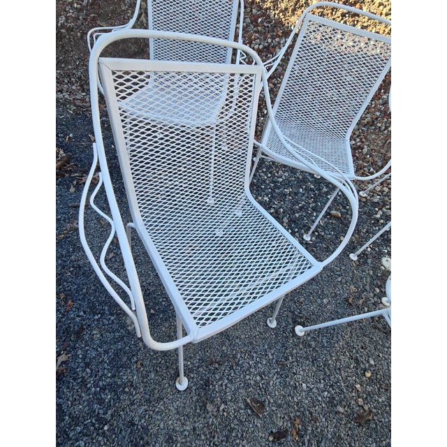 Vintage Woodard Wrought Iron Outdoor Patio Furniture For Sale - Image 9 of 10