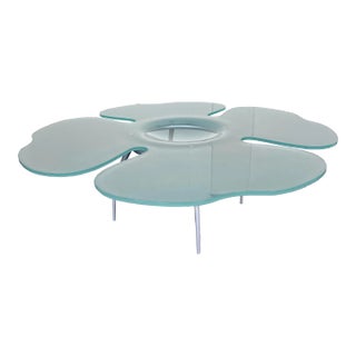 Flower Glass Coffee Table by Glas Italia, Italy, 1990s For Sale