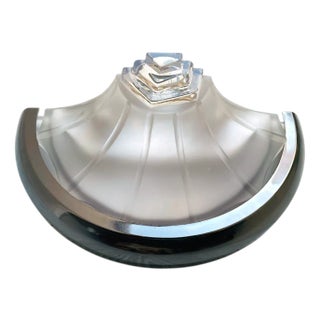 Art Deco Style Frosted Glass Wall Sconce, 1990s For Sale