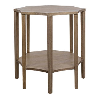 NOIR Ariana Side Table in Washed Walnut For Sale